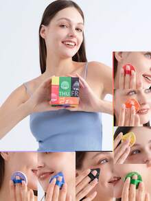 docolor 7pcs Face Powder Puff Set, 3 Shapes, Suitable For Loose Powder, Mineral Powder Or Liquid Makeup Base, Makeup Sponge Makeup Tools, 7-Color Powder Puff Set, 7pcs - Multicolor - View 9