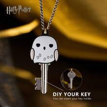 Monogram 1PC Warner Bros Official Licensed  Hedwig Owl Character Acrylic Keychain Pendant For Backpack Car Key Decoration Accessories Holiday Gift - Antique Silver - View 1