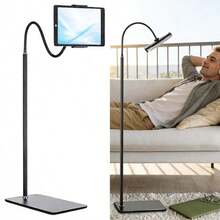 67" Tablet Tripod Floor Stand Phone Adjustable Universal For 4-12.9" Phone Pad - Black - View 1