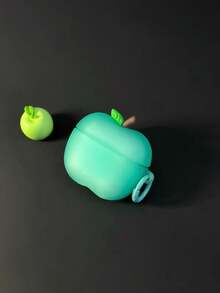 3D Matte Texture Apple Shaped Silicone Earphone Case, Compatible With AirPro3/2/3 Earphones, Minimalist Transparent Fruit Style Earphone Protective Cover - View 8