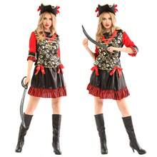 Halloween Theme Women Fancy Dress ,Parent-Child Role Playing Cosplay Costumes,Female Pirates Captain Of The Caribbean - Multicolor - View 2