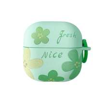 1pc Fresh Oil Painting Green Shockproof Earphone Case Compatible With Huawei FreeBuds Se2/Se3/Se4/5i/6i/7i/Freeclip2/2 Collector's Edition/Pro3/Pro4 Wireless Earbuds Protective Cover - Oil Painting Green Flower - View 8