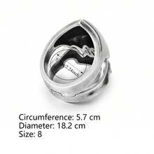 CIREY 1 pieza Anillo único para parejas con diseño de bestia, accesorio de anillo individual versátil y dominante con estilo retro personalizado - Plata antigua - Ver 6