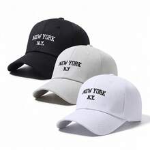 BONNY BOOM 3件組刺繡 NEW YORK 中性棒球帽卡車帽，Y2K戶外防曬可調節旅行度假禮物，適合朋友家人萬聖節、聖誕節、開學季、情人節、父親節、母親節、婚禮、教師節、學生、嘉年華、單身派對、新娘婚禮用品 - 3pcs-new york - 查看 10