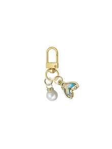 Crystal Turtle Keychain Pendant With Rhinestones, Pearl And Ocean Charms, Metal Alloy Keyring - Multicolor - View 23