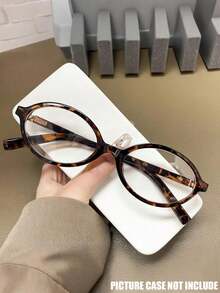 1/2 pièces Lunettes ovales vintage pour femmes, style minimaliste polyvalent et preppy, choix idéal pour la rentrée scolaire - Transparent - Voir 11