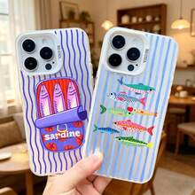 Summer Ocean Marine Life Striped Laser Phone Case For Samsung Galaxy S25 S22 Ultra Plus S21 FE S24 S23 Ultra Plus FE Back Covers - CH-White HYSWTW 4 - 查看 4