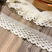 1 meter Renda Berongga Vintage, Cocok untuk Pakaian, Tas, Dekorasi Pernikahan, Kerajinan Jahit, dan Tekstil Rumah Tangga - krem - View 1