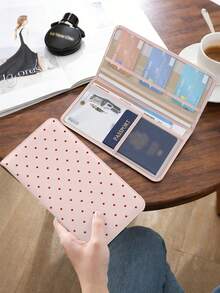 Roter minimalistischer Auto-Registrierungs- & Versicherungsdokument-Organizer mit Polka-Dot-Muster, Handschuhfach-Aufbewahrungsorganizer, geeignet für Autos und LKWs, kann wichtige Dokumente, Führerschein, Reisepass, Karten, kleine Auto-Accessoires und andere Dokumente aufbewahren - mehrfarbig - Übersicht 8