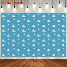 2D Flat Cartoon Background, Blue Sky And White Clouds Theme, Suitable For Party, Birthday Party, Indoor/Outdoor Mother's Day Events Decoration - Multicolor - View 7