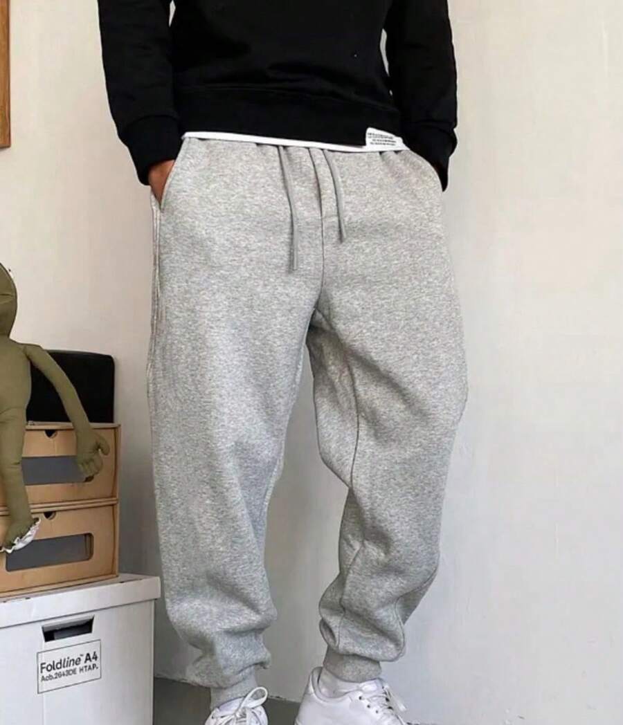 Men's Jogger Slim Gym Sweatpants With Pocket And Cuffs Unisex Promotion - 淺灰色 - 查看 1