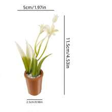 1 pièce Modèle de plante fleur, paysage miniature décoratif, bonsaï mini, jouet alimentaire, plante verte 12 points, bonsaï mini, maison de poupée, jardin DIY, paysage miniature, ornement de fête, mini plante, décoration de bureau - Plante en pot ABC - Voir 10