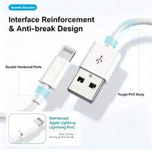 1/3/5PCS USB To Lightning Charging Cable Compatible With IPhone Charger Cord Compatible With IPhone 17 16 15 14 13 12 11 Pro Max XR XS X 8 7 6 Plus SE Compatible With And More - Multicolor - View 5