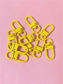 10pcs/30pcs/50pcs/100pcs/200pcs Metal Lobster Clasp, Rotating Keychain Clip Hook, DIY Keychain Craft, Jewelry Making Connector, Random Color - Keychain Claw Hook - View 16