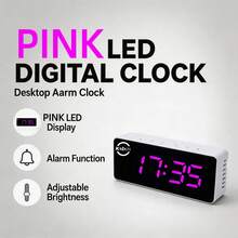Modern Extra Large Screen Digital Clock, 12/24 Hour Dual Display | Night Light Silent + Loud Alarm | USB Powered Bedside Clock, Office Study/Bedroom Decor Essential | Fashion Design + High Definition Screen, Professional Time Management Must-Have! - A - View 18