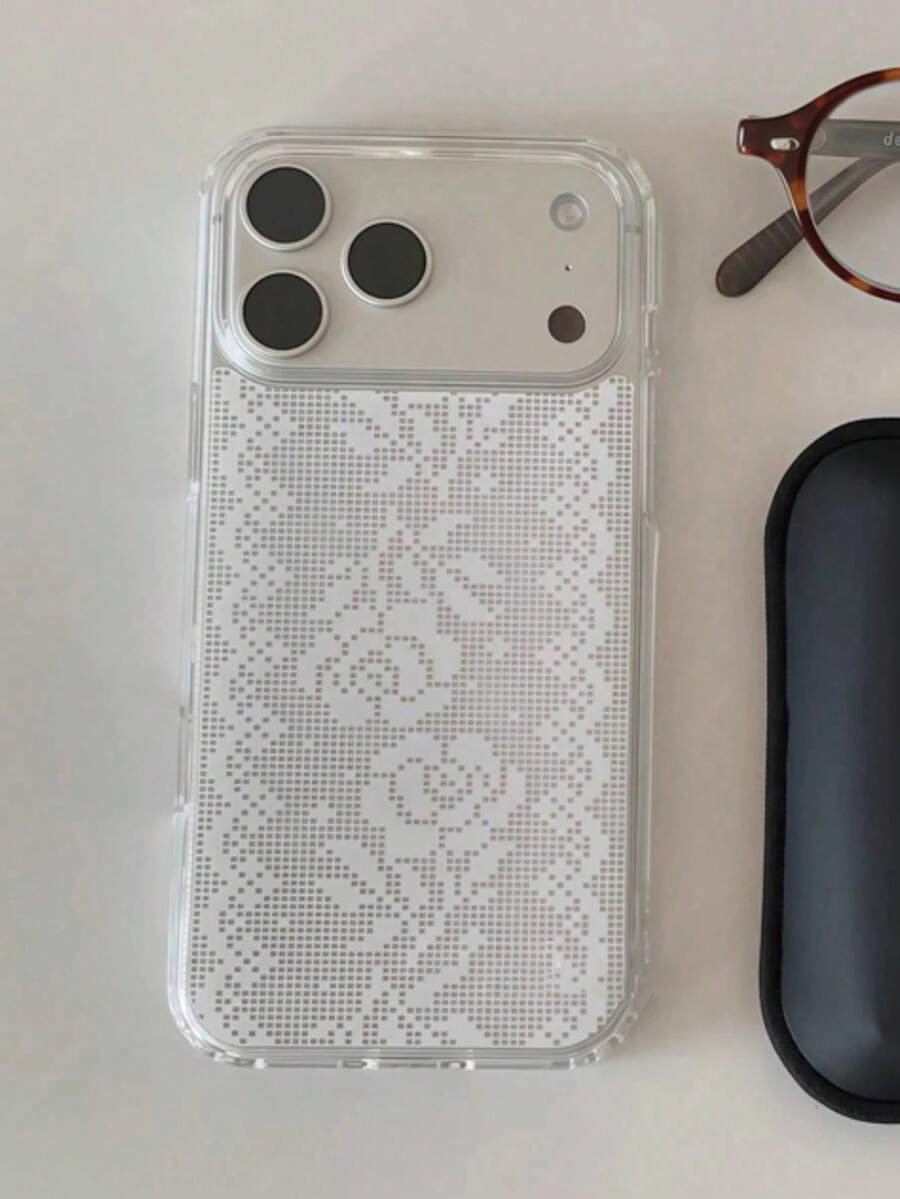 Elegant Romantic Lace Floral Soft Transparent Phone Case, Compatible With IPhone 17 Pro Max 17 Pro 17 16 Pro Max 16 Pro 16 15 14 13 12 ProMax 11, Fashionable Transparent Shockproof Protective Cover - Lace Flowers - View 1