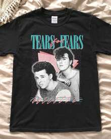 قميص Tears For Fears - ملابس علوية نسائية عتيقة من الثمانينيات - الأسود - مشاهدة 7