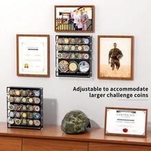5 Layer Coin Display Box, Round Badge Case With Removable Shelves & Magnetic Door For 40mm Coins, Collection Storage Gift Idea - A - View 5