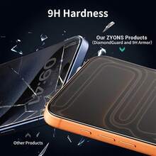 ZYONS 3pcs Anti-Peeping Privacy Tempered Glass Screen Protector, Anti-Scratch, Full Coverage, Compatible With IPhone 17 Pro Max/Air/16/15/14/13/12/11 Pro Max/XR/X/XS Max Plus, Anti-Fingerprint Phone Screen Protector, Anti-Peeping Screen Protector - Black-3PCS - View 5