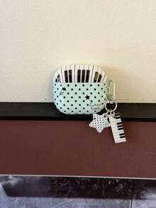 Casing Pelindung Earphone Pro5 dengan Motif Polka Dot Patchwork untuk Piano Key Musical Note Pro3 Apple 2 Generasi Baru 3/4/Pro/Pro2 - Biru - View 10