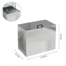 64L Heavy-Duty Galvanized Metal Feed Storage Bin For Horses, Chickens, Dogs & Cats | Multi-Compartment Design (1/2/3 Sections) | Weather-Resistant Outdoor Container With Secure Lockable Lid (Key Not Included) | Rust-Resistant Surface | Sturdy Handle - 112CM*67CM*87CM - View 6