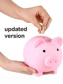 1pc Cute Plastic Piggy Bank, Coin Bank, Durable Plastic Coin Saving Box, Suitable As Fun Gift For Birthday, Holiday (Recommend Large Size) - Multicolor - View 16