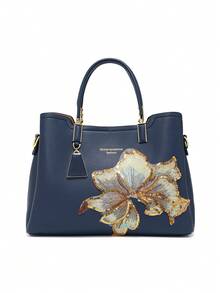 Dedoo Light Luxury Fashion Versatile Multi-Compartment Large Capacity Handbag & Crossbody Bag - Blue - View 2