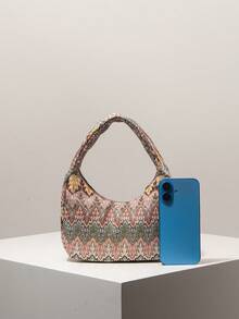 (Motif aléatoire) Sac à main pour femmes, sac de style bohème, floral populaire, style bohème, vintage, essentiel de voyage, essentiel de croisière, portefeuille élégant pour femmes, cadeau pour femmes - Multicolore - Voir 3
