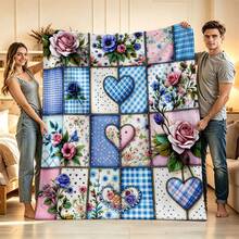 1PC Flannel Blanket, Summer Blanket, Bed Blanket , Blankets For Camping, Blanket For Beach, Throw Blanket, Multi-Use Blanket Soft , Cooling Blanket - Style Z - View 13
