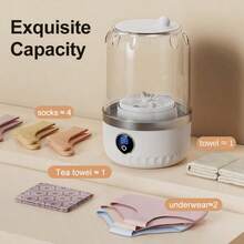 1L Mini Portable Washing Machine - Compact Fabric Washer Suitable For Dorms, Apartments, Camping, Hotels To Wash Underwear, Socks - Multicolor - View 7