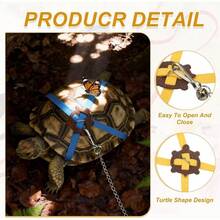 2pcs/Set(Single Item + Bell) Adjustable Soft Anti-Bite Portable Multifunctional Pet Walking Outdoor Walking Turtle Traction Belt Reptile Control Rope Outdoor Travel Home Halloween Christmas Gift. Hamster Accessory Guinea Pig Accessories Hamster Reptile Accessories - Multicolor - View 2