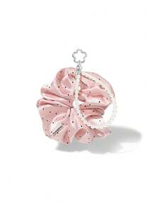 Creative Hair Scrunchie Car Keychain Pendant Car Key Chain Bag Charm Car Key Ring - Polka Dot Style - View 14
