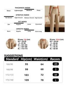 Women's Solid Color Wide Leg Straight Casual Pants, Versatile Business Commuter Trousers Spring - Khaki - View 8