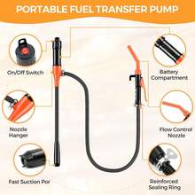 Portable Electric Fuel Pump For Women - 2026 Upgrade Battery Siphon Pump For Gas, Fuel & Water, Extended Hose Hand Pump For Gas Can & Transfer Tasks - Default - View 3