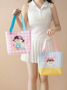 1pc Cartoon PVC Transparent Tote Bag, Waterproof Beach Bag, Large Capacity Swimming Storage Bag, Cosmetic Bag - Multicolor - View 11