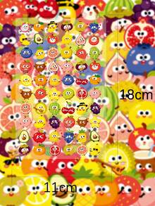Single Original Anthropomorphic Fruit Character Decorative Stickers - Multicolor - View 2
