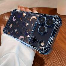 [24h Shipping from DE/FR/ES]handy hüllencoque fundas Funda Funda de cobertura total con patrón vintage de sol y luna, con protección electrochapada reforzada en las cuatro esquinas grandes. Apta para  /11/12/13/14/15/16/17/Air/Pro/Pro Max/Plus. Ofrece diseño de protección de pantalla a prueba de caídas, resistente a los arañazosShockproof, scratch-proof, no yellowing perfect gift - 1 image - Voir 7