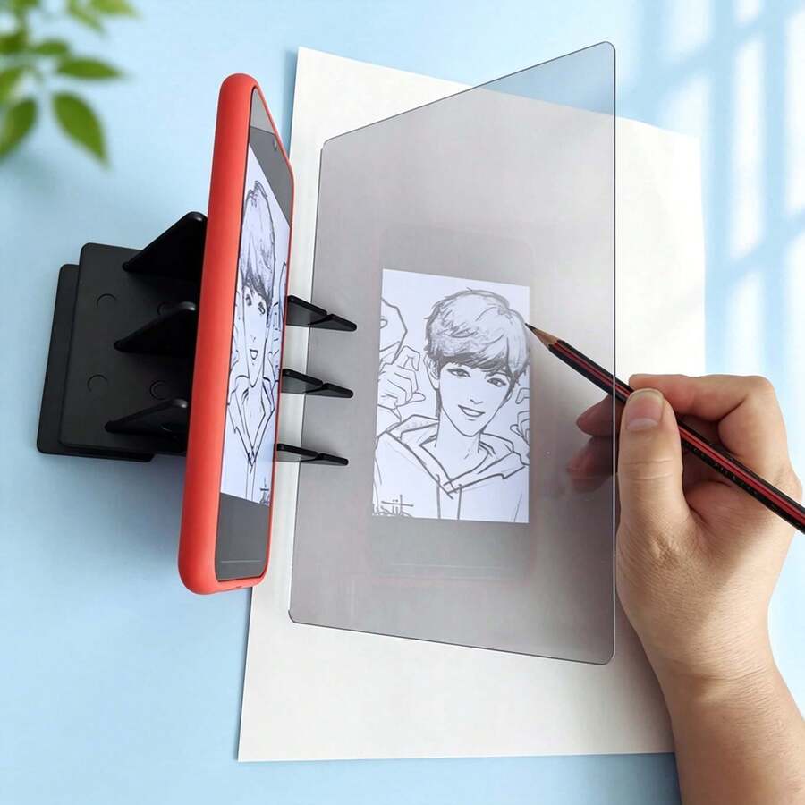 Tracing Drawing Board Sketching Painting Book Optical Projection Copying Table Stand For Phone And Tablet, Drawing Easel