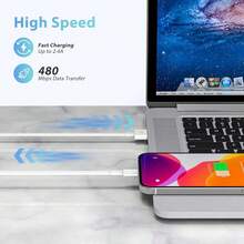 1/3/5PCS USB To Lightning Charging Cable Compatible With IPhone Charger Cord Compatible With IPhone 17 16 15 14 13 12 11 Pro Max XR XS X 8 7 6 Plus SE Compatible With And More - Multicolor - View 10