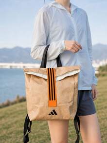 Adidas 會員兌換大容量 Tyvek 背包 棕色學生時尚包 - 駝色 - 查看 7