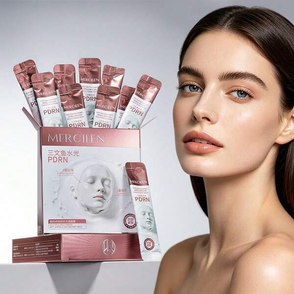 MERCILEN Dream Blue Youthful Firming Sleeping Mask, With Centella Asiatica, Collagen, Niacinamide And Plant-Derived Squalane, Moisturizing, Firming And Brightening Facial Skin, Making Skin Look More Youthful, Suitable For All Skin Types, Travel-Friendly Makeup And Skincare