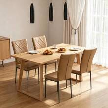 Eleganti sedie da sala d'attesa, sedie da pranzo con schienale alto, sedie da ufficio morbide, sedie da cucina, sedie da soggiorno, sedie da reception (solo 4 sedie) - Castano - Visualizzare 6