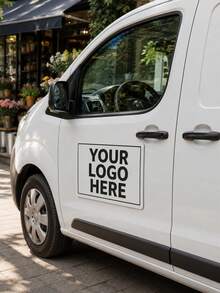 客製化汽車磁性標誌，可個性化車輛磁鐵，含 Logo 與文字，適用於汽車、卡車及商業廣告 - 彩色 - 查看 6