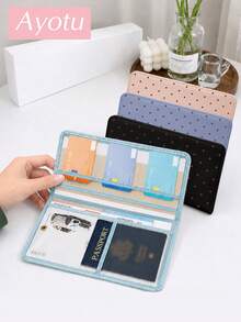 Roter minimalistischer Auto-Registrierungs- & Versicherungsdokument-Organizer mit Polka-Dot-Muster, Handschuhfach-Aufbewahrungsorganizer, geeignet für Autos und LKWs, kann wichtige Dokumente, Führerschein, Reisepass, Karten, kleine Auto-Accessoires und andere Dokumente aufbewahren - mehrfarbig - Übersicht 7