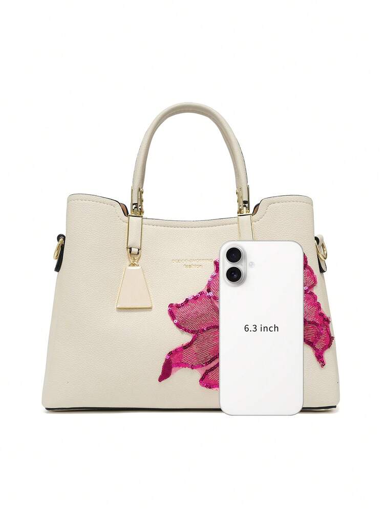 Dedoo Luxury Fashion Versatile Multi-Compartment Large Capacity Handbag & Crossbody Bag - Beige - View 3