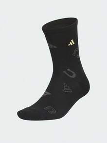 Adidas 中性運動中筒休閒襪 單雙/一雙 KR2569 - 黑色 - 查看 1