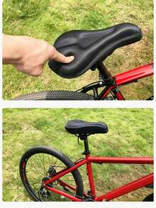1pc Outdoor Cycling Breathable 3D Bicycle Seat Cover - Black - View 5