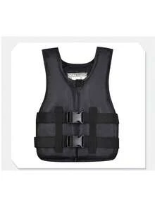1pc Adult Life Jacket, High Buoyancy, Adjustable Shoulder Straps, Breathable Quick-Dry, Neoprene Outer Material, Thickened Anti-Collision, Suitable For Swimming, Diving, Motorboat And Fishing, Beach Essential, Swimming Pool Float - Black - View 6