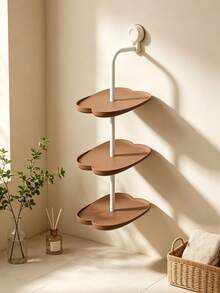 Wall-Mounted Suction Cup Shoe Rack, No-Drill Shoe Storage Rack, Multi-Layer Floating Shoe Rack, Suitable For Entryway Bathroom Balcony, Cloud-Shaped Shoe Rack, Can Hold Sneakers Slippers High Heels, No Wall Damage, Suitable For Apartment Corners, Robot Vacuum Shoe Storage - Multicolor - View 16