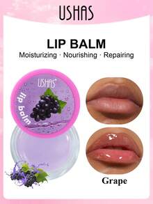 Máscara Noturna Labial de Mel de Frutas USHAS, 6 Sabores, Bálsamo Labial Hidratante e Reparador, Esfoliante Noturno para Lábios Secos e Rachados, Tratamento Labial Leve e Não Pegajoso - #05 Uva - Visão 9